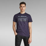 G-STAR Outlet Originals Stripe Logo T-Shirt Dark blue