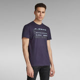G-STAR Outlet Originals Stripe Logo T-Shirt Dark blue