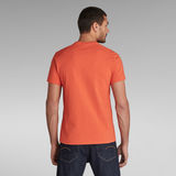 G-STAR Outlet Flock Badge Graphic T-Shirt Orange