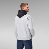 G-STAR Outlet Contrast Hooded Sweater Grey
