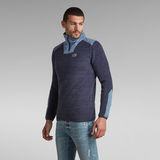 G-STAR Outlet Knitted Sweater Utility Half Zip Medium blue