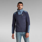 G-STAR Outlet Knitted Sweater Utility Half Zip Medium blue