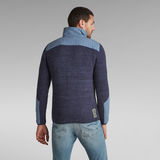 G-STAR Outlet Knitted Sweater Utility Half Zip Medium blue