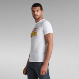 G-STAR Outlet Color Block Originals Slim T-Shirt White