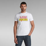 G-STAR Outlet Color Block Originals Slim T-Shirt White