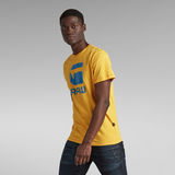 G-STAR Outlet Flock Hamburger Logo T-Shirt Yellow