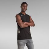 G-STAR Outlet Graphic Stitch Detail Tank Top Black
