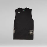 G-STAR Outlet Graphic Stitch Detail Tank Top Black