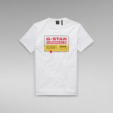 G-STAR Outlet Color Block Originals Slim T-Shirt White