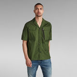 G-STAR Outlet Utility Poplin Cropped Shirt Green