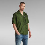 G-STAR Outlet Utility Poplin Cropped Shirt Green