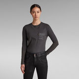G-STAR Outlet Text Pocket Loose Top Grey