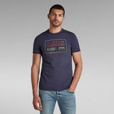 G-STAR Outlet Color Block Originals Slim T-Shirt Medium blue