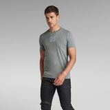 G-STAR Outlet Camiseta Stitch & Graphic Slim Gris
