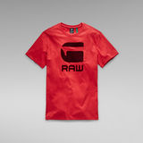 G-STAR Outlet Flock Hamburger Logo T-Shirt Red