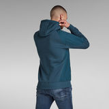 G-STAR Outlet Woven Mix Graphic Loose Hooded Sweater Dark blue