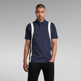 G-STAR Outlet Printed Stripe Polo Dark blue