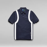 G-STAR Outlet Printed Stripe Polo Dark blue