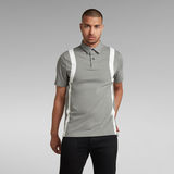 G-STAR Outlet Printed Stripe Polo Grey