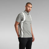 G-STAR Outlet Printed Stripe Polo Grey