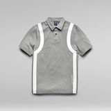 G-STAR Outlet Printed Stripe Polo Grey