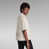 G-STAR Outlet Loose Graphic Funnel T-Shirt Beige