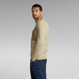 G-STAR Outlet Lightweight Slanted Pocket Sweater Green