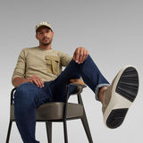 G-STAR Outlet Lightweight Slanted Pocket Sweater Green