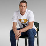 G-STAR Outlet Canoe Colorblock T-Shirt White