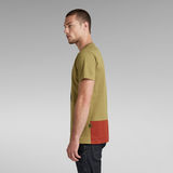 G-STAR Outlet Canoe Colorblock T-Shirt Green
