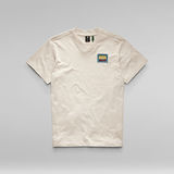 G-STAR Outlet Baseball Collar Tee Beige