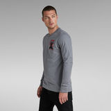 G-STAR Outlet Back Graphic T-Shirt Grey