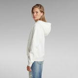 G-STAR Outlet Premium Core Zip Through Hoodie White