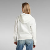 G-STAR Outlet Premium Core Zip Through Hoodie White