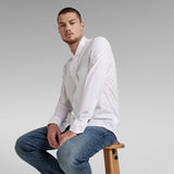 G-STAR Outlet Bomber collar regular shirt l\s White