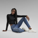 G-STAR Outlet Foxy Cropped Slim Top Black