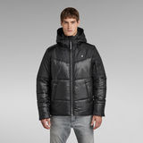 G-STAR Outlet Quilted Hooded Puffer Jacket Black