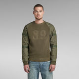 G-STAR Outlet Woven Mix Knitted Sweater Green