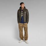 G-STAR Outlet Attacc Quilted Hooded Jacket Green