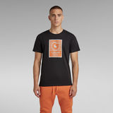 G-STAR Outlet Camiseta Boxed High Density Graphic Negro