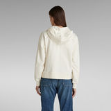 G-STAR Outlet Hard Core Denim Loose Hooded Sweater White