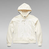 G-STAR Outlet Hard Core Denim Loose Hooded Sweater White