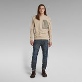 G-STAR Outlet Lightweight Raglan Pocket Sweater Beige