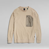G-STAR Outlet Lightweight Raglan Pocket Sweater Beige