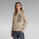 G-STAR Outlet Lightweight Raglan Pocket Sweater Beige
