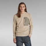 G-STAR Outlet Lightweight Raglan Pocket Sweater Beige