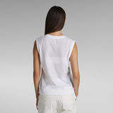 G-STAR Outlet Sports Graphic Mesh Tank Top White