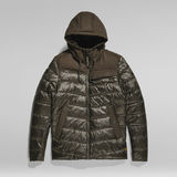 G-STAR Outlet Attacc Quilted Hooded Jacket Green