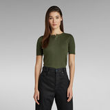 G-STAR Outlet Granddad Short Sleeve T-Shirt Green