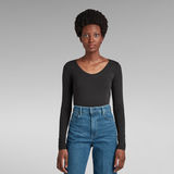 G-STAR Outlet Basic Round Neck Long Sleeve T-Shirt Black